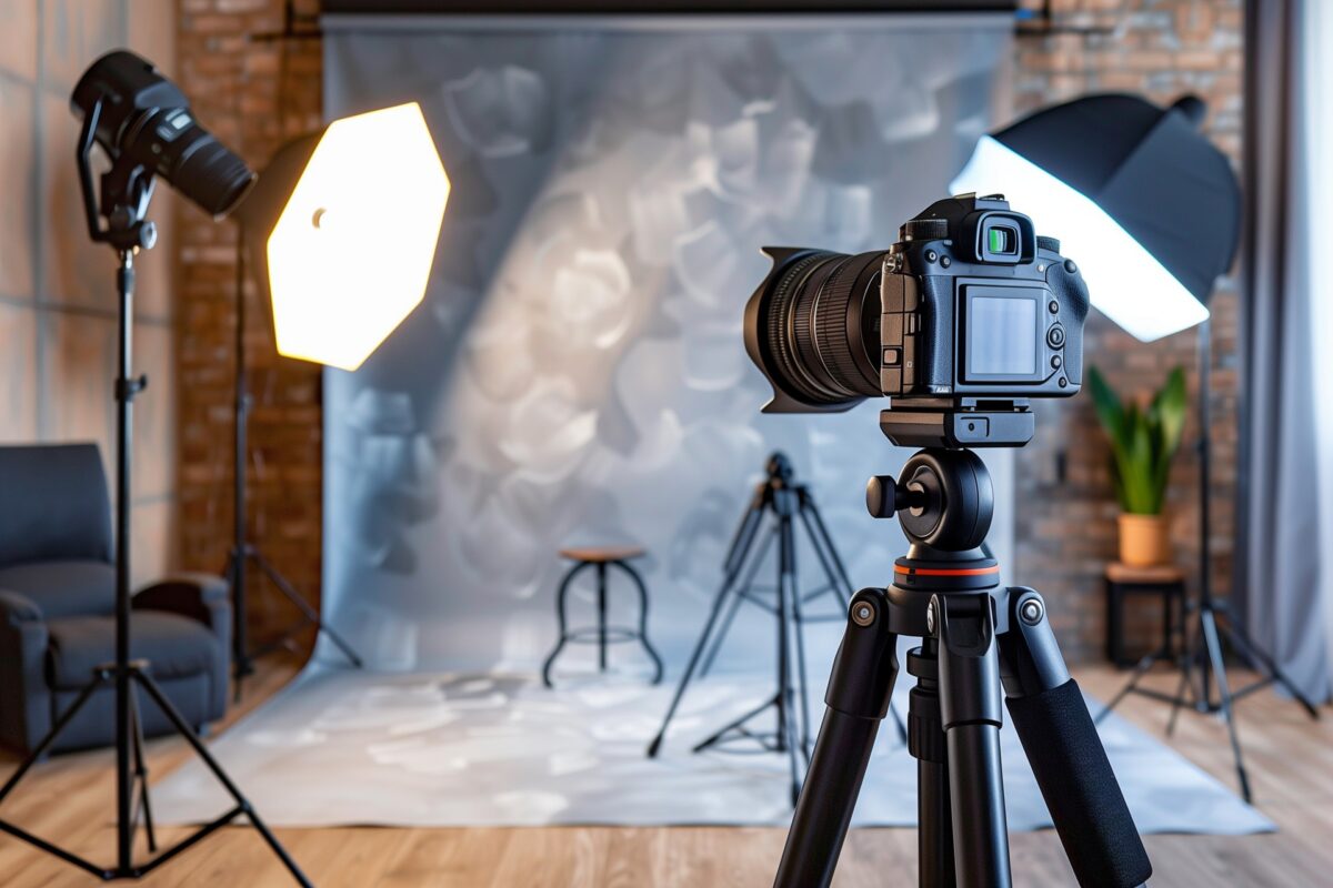 Heimstudio für Fashion-Fotos mit LED Bilderrahmen-Bezug